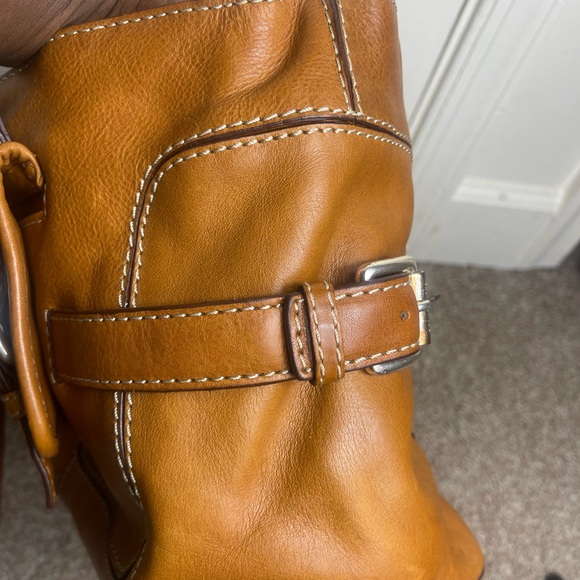 Michael Kors Vintage Tan Leather Satchel shoulder bag - Picture 10 of 11